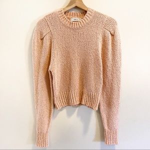 [ZARA] Puffy Sleeve Blush Sweater (S)